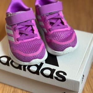 Adidas Kids' Sneakers in Vibrant Purple and White